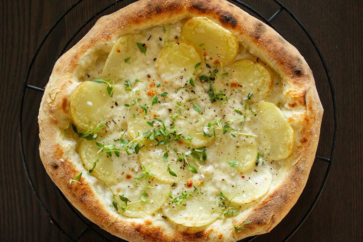 Billede af kartoffelpizza