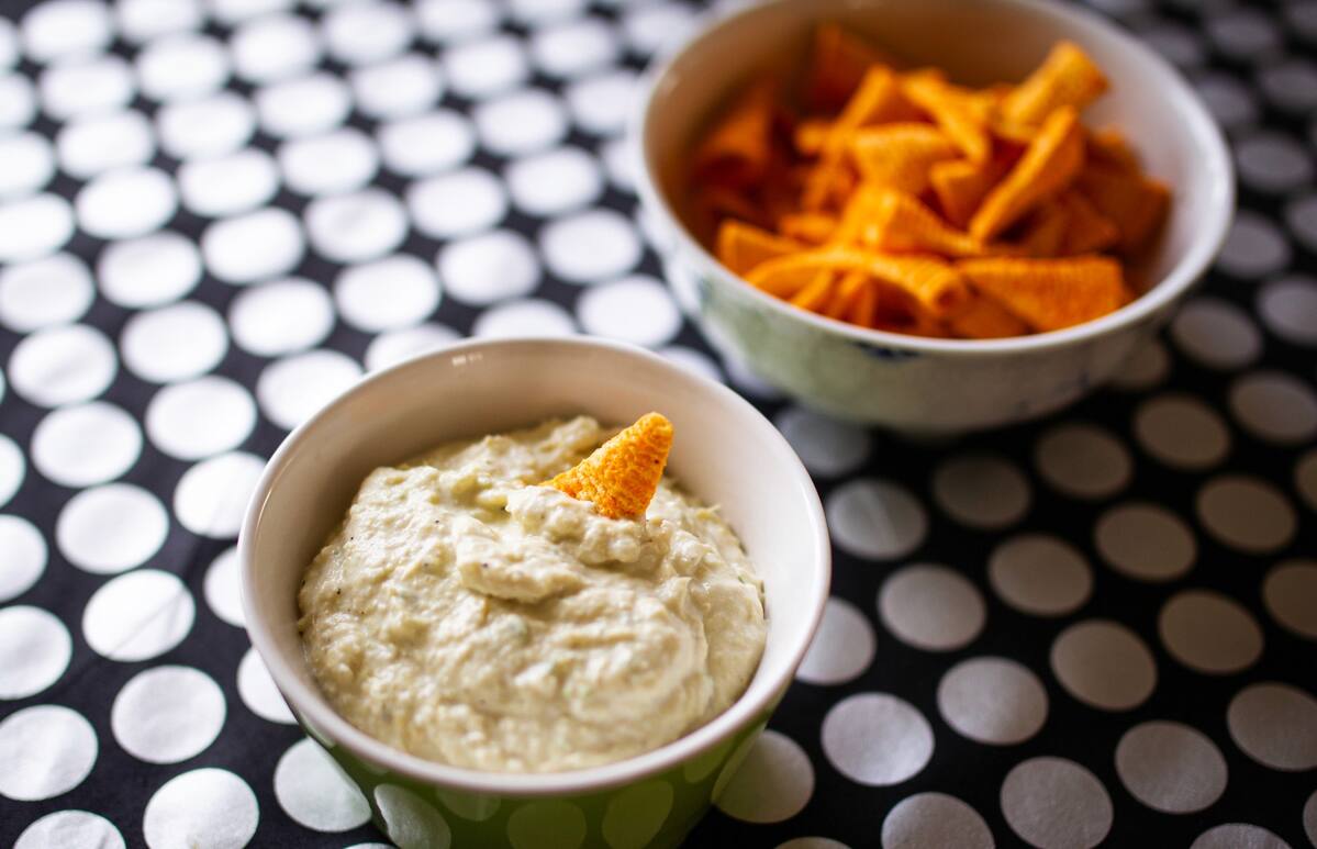 Billede af dip og chips