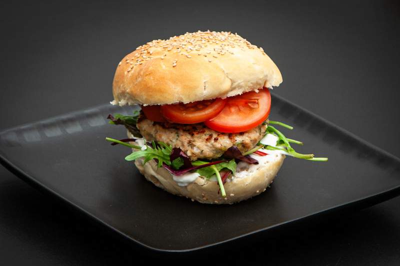 Billede af kyllingeburger